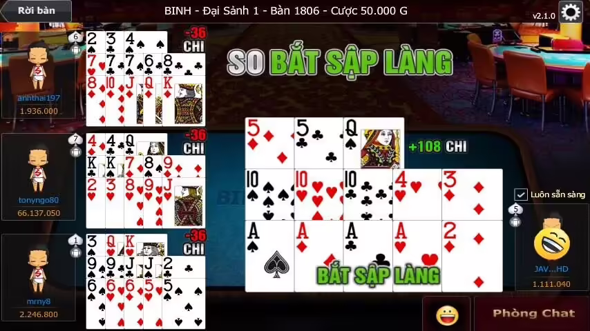 Bắt sập làng giúp người chơi thắng đậm